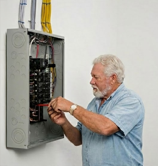 Technician working